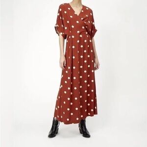 Just Brand Polka Dot Wrap Dress